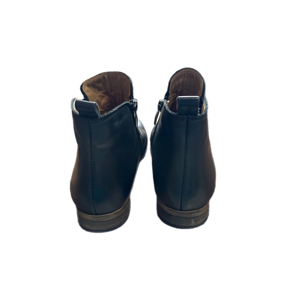 Black Leather Side Zip Chelsea Ankle Boots Women's Fashion Footwear size‎ 8.5 - Picture 5 of 10